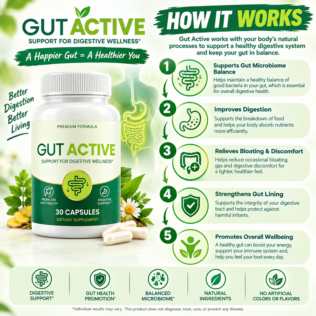 How Gut Active works — 5 steps to a healthier gut
